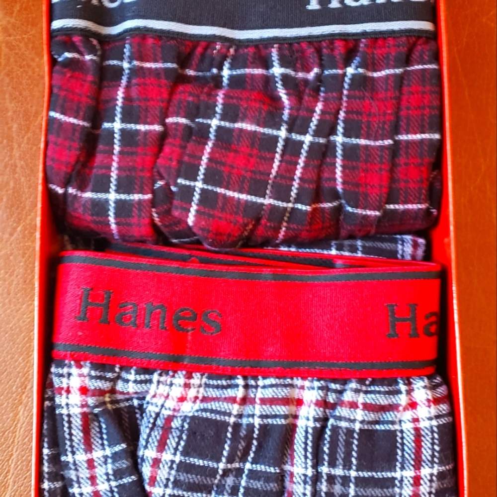 HANES 2pk. Flannel Boxers